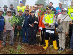 Perhutani Bersama Forkopimda Brebes dan Relawan Tanam 1.000 Pohon di Lereng Gunung Slamet